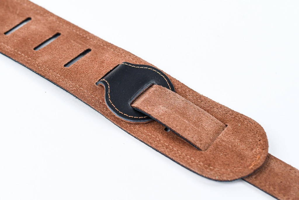 TFOA Stitched Leather Guitar Strap Black-3.jpg