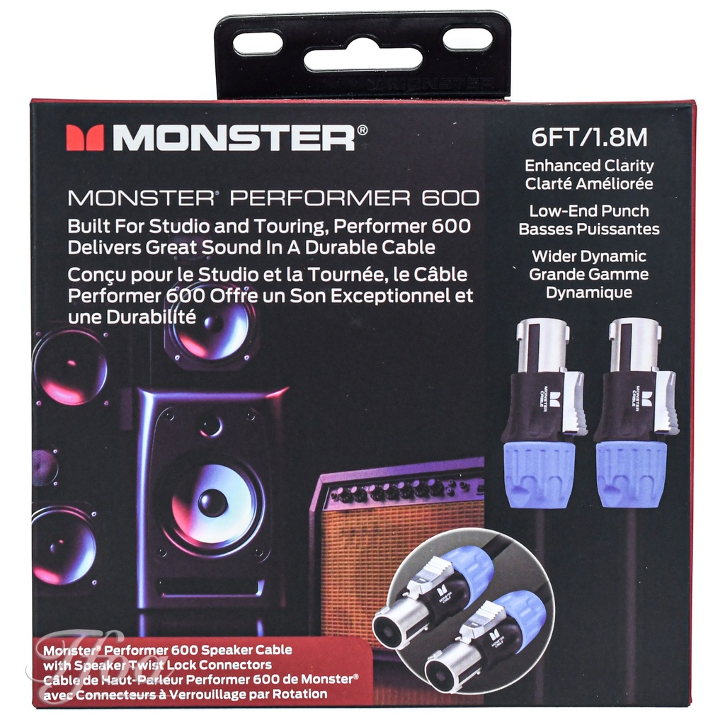 Monster Cable Performer 600 Speaker Cable Speak-On 6FT/1.8M