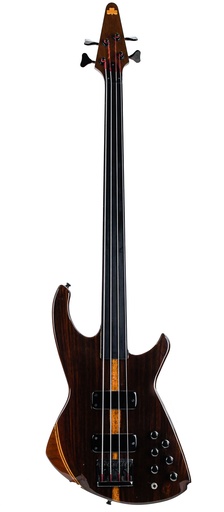 [870303] Chris Larkin Reacter B4 Custom Fretless Bass Wenge Santos Mahogany 1987
