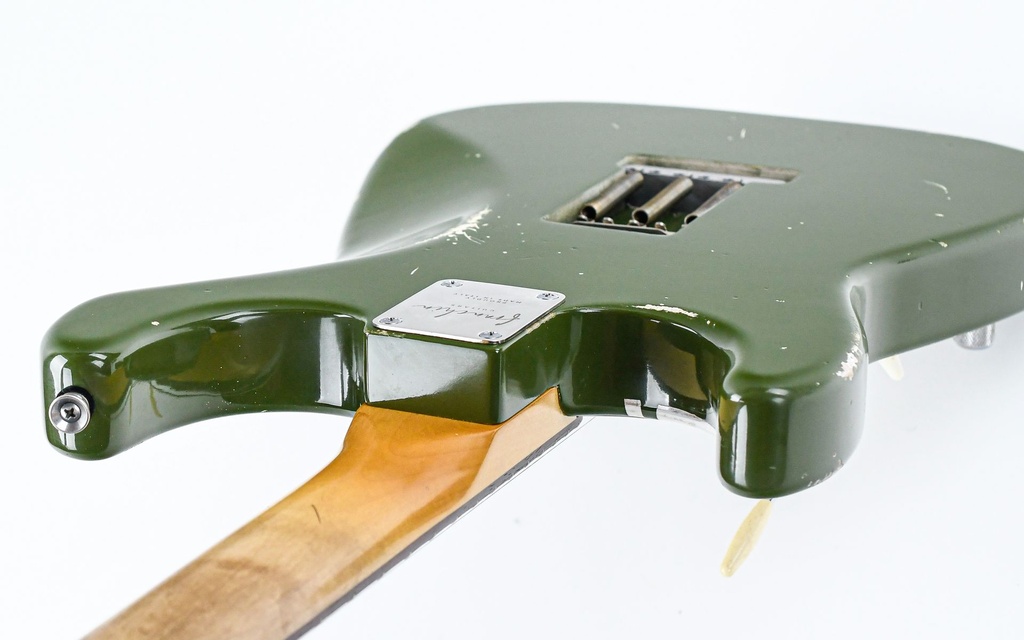 Franchin Guitars Mercury Olive Green Racing Stripes-9.jpg
