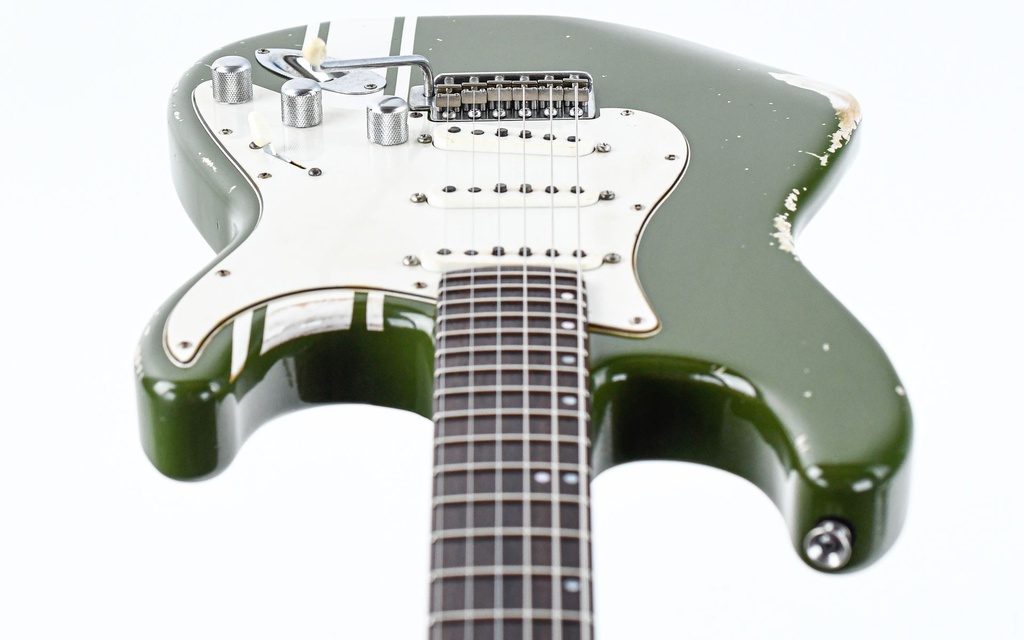 Franchin Guitars Mercury Olive Green Racing Stripes-12.jpg