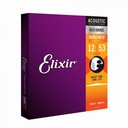 Elixir 11052 Acoustic 80/20 Bronze Nanoweb Light 12-53