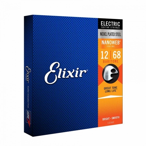 Elixir 12302 Nanoweb Snaren Elektrische Baritone 12-68