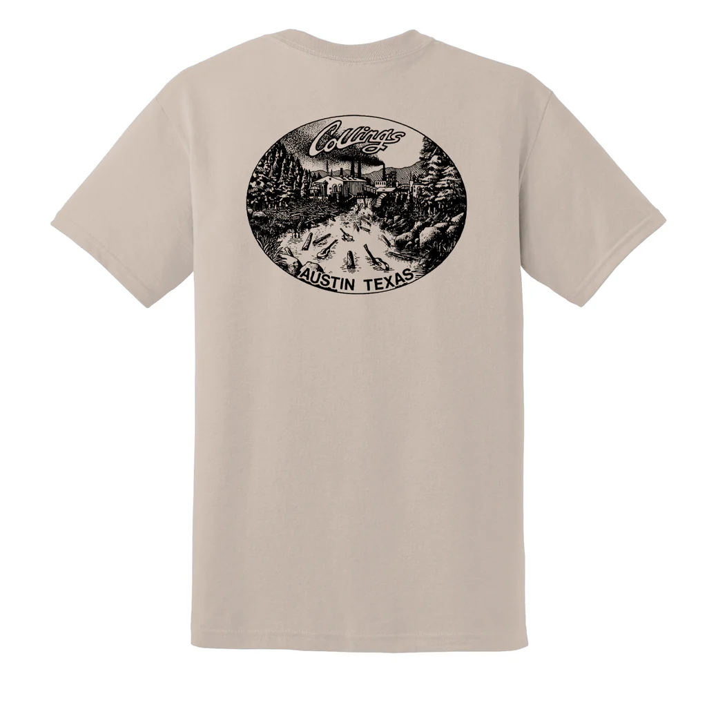 Collings Factory Label Graphic T-Shirt Sand (M)