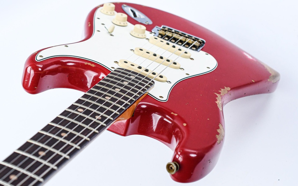 [US24-99, 63 Strat HREL DKR RW] Fender Custom Shop 1963 Stratocaster Dakota Red Heavy Relic-9.jpg