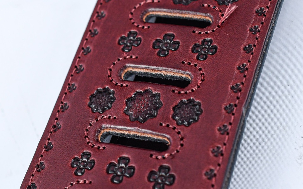 [PM44T03-BRG] Levy's Leather Guitar Strap Paisley PM44T03-BRG-4.jpg