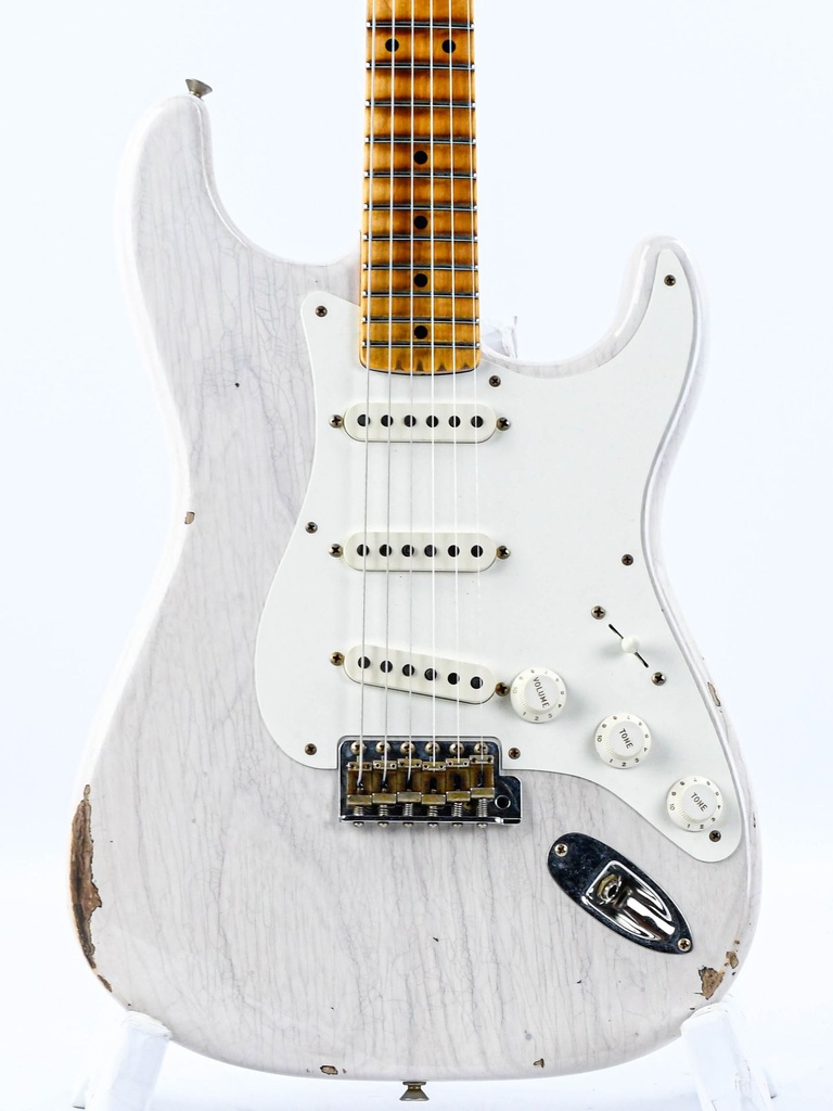 [US24-90, 55 Strat REL WBL MN] Fender Custom Shop 1955 Stratocaster White Blonde Relic-4.jpg