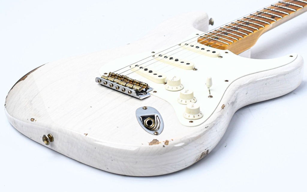 [US24-90, 55 Strat REL WBL MN] Fender Custom Shop 1955 Stratocaster White Blonde Relic-12.jpg