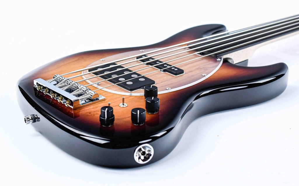 Sadowsky MetroLine 21-Fret Vintage M-J Bass, Swamp Ash Body, Fretless, 5-String - '59 Burst Transparent High Polish-12.jpg