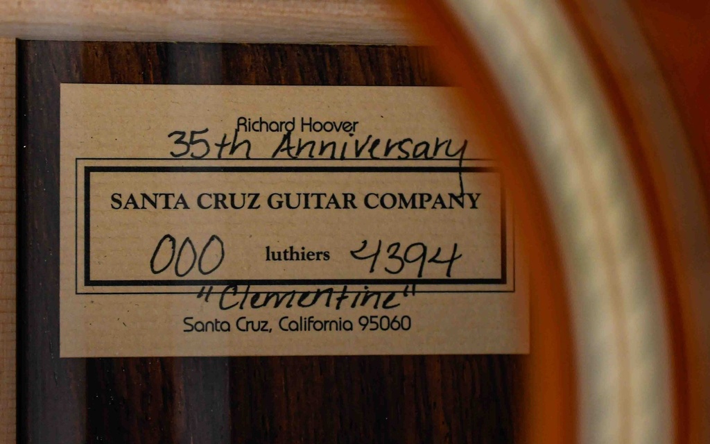 [4394 3] Santa Cruz 35th Anniversary 000 Cowgirl 'Clementine' Cocobolo Italian Spruce Sunburst no. 3 of 10 2011-18.jpg