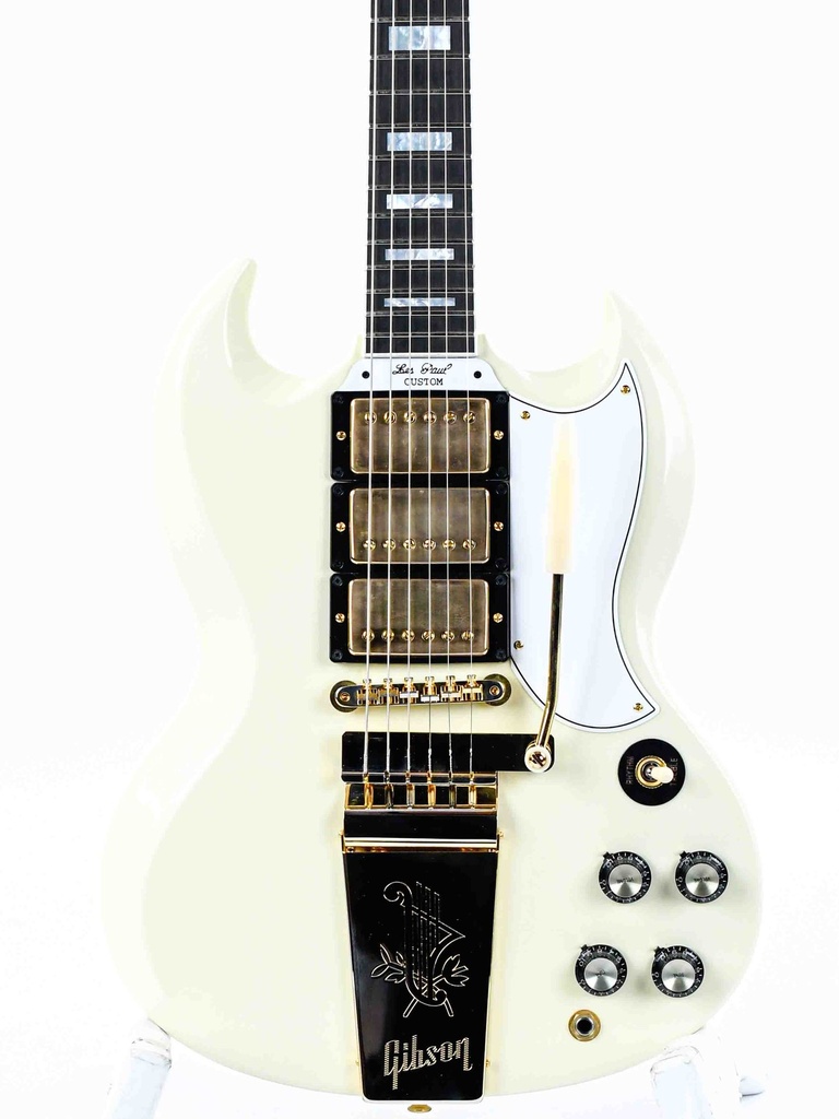 Gibson 1963 Les Paul SG Custom Reissue 3 Pickup Maestro VOS Classic White B-Stock-2.jpg