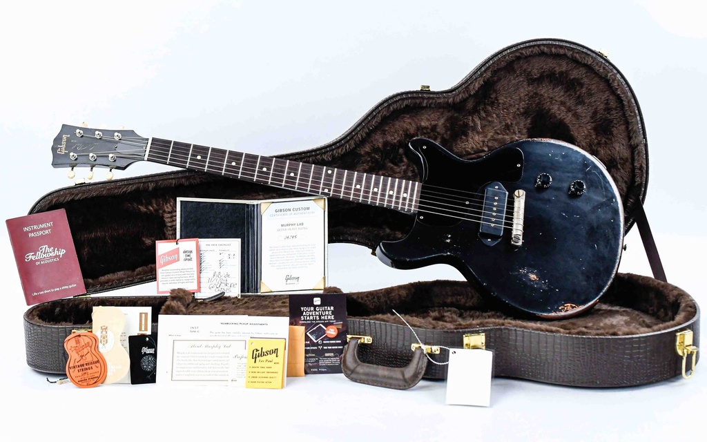 Gibson 1960 Les Paul Junior Double Cut Reissue Ultra Heavy Aged Ebony-1.jpg