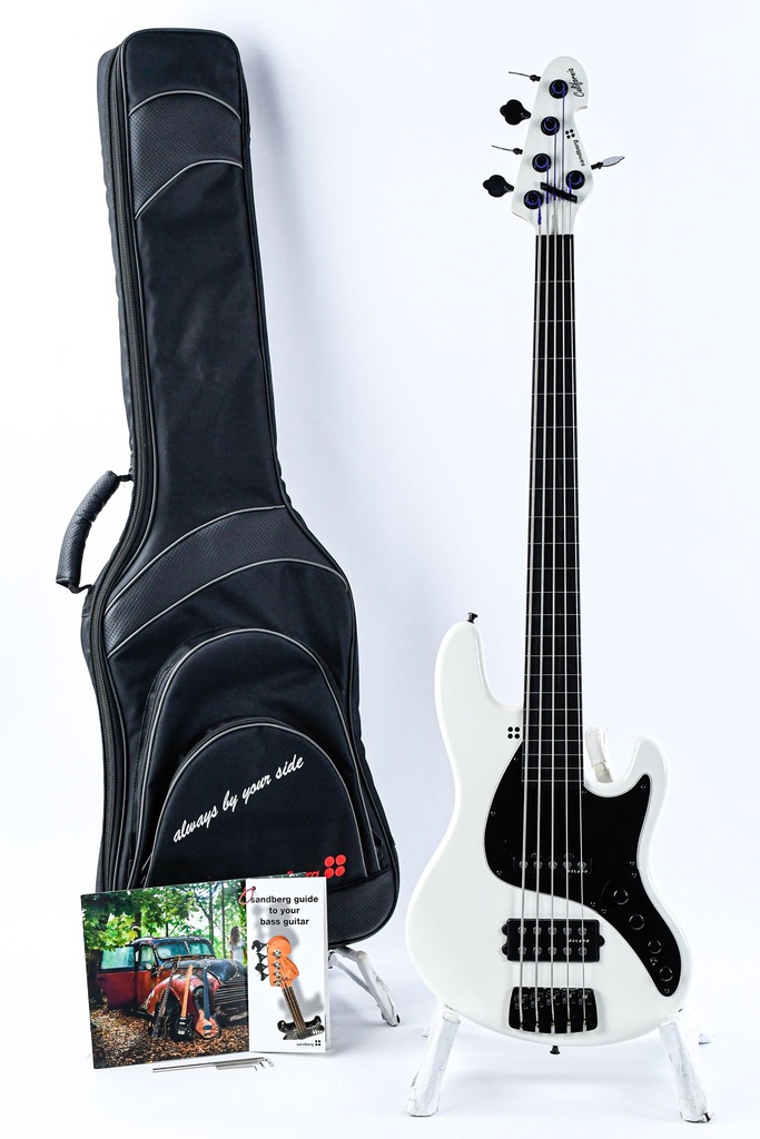 Sandberg California II TM Virgin White Fretless 5-String 2024-1.jpg