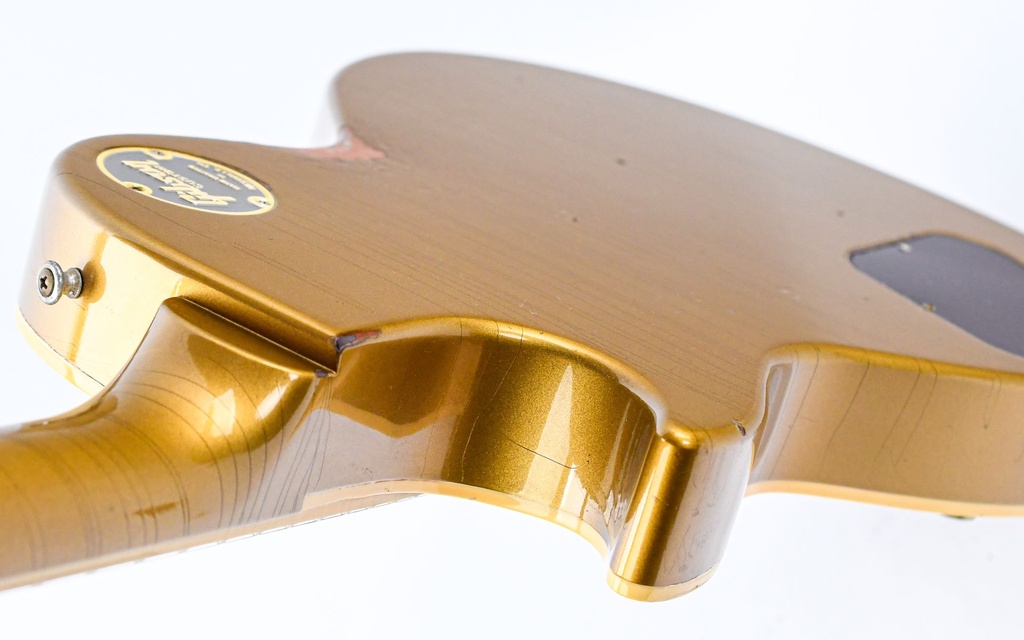 Gibson 56 Les Paul Standard All Gold w-British Racing Stripes Murphy Lab Heavy Aged NH Custom #65240-9.jpg