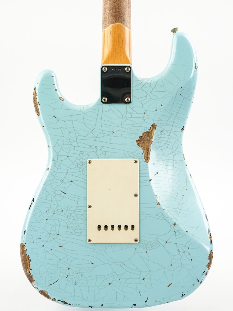 Del Tone 60s S Style Daphne Blue Over Sunburst Heavy Aged-7.jpg