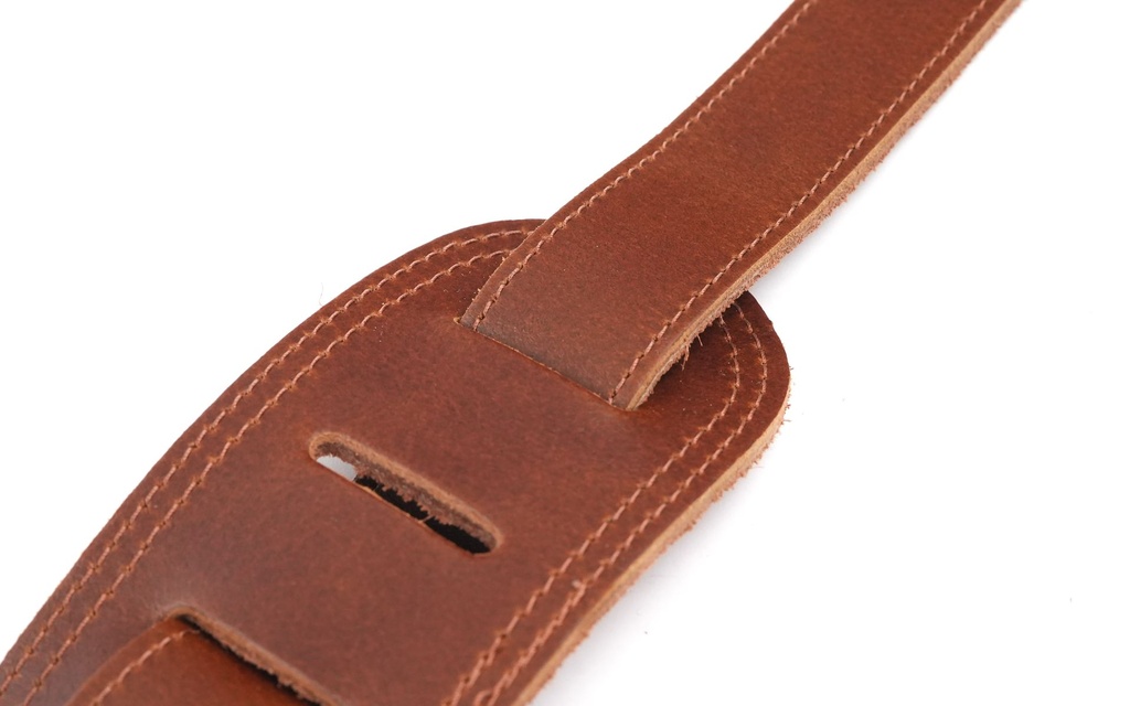Liam's Leather Soft Guitar Strap Brown-2.jpg