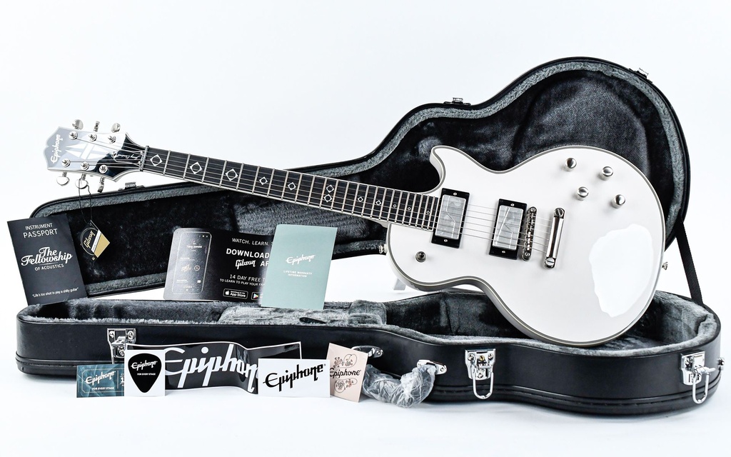 Epiphone Jerry Cantrell Prophecy Les Paul Cusom Fishman Fluence White_.jpg