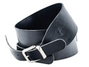 Liam's Wide Leather Guitar Strap Black