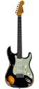 Fender Custom Shop 60 Stratocaster Heavy Relic Aged Black Over 3 Color Sunburst 2023