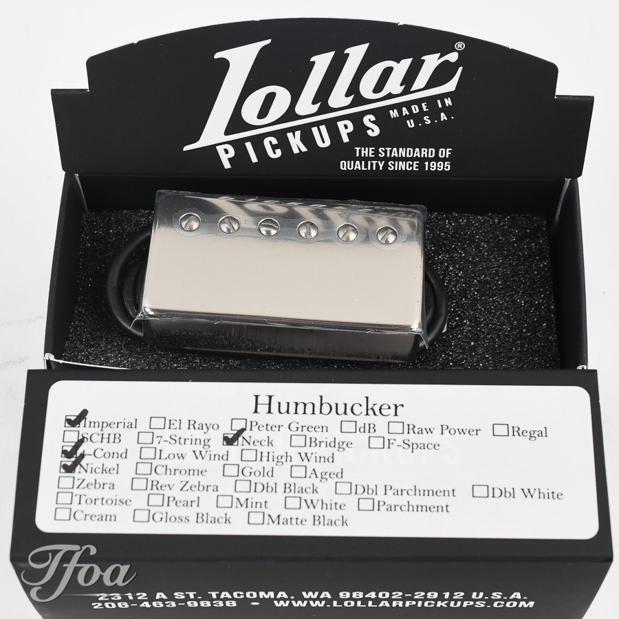 Lollar Imperial Humbucker Neck 4 Conductor Low Wind Nickel