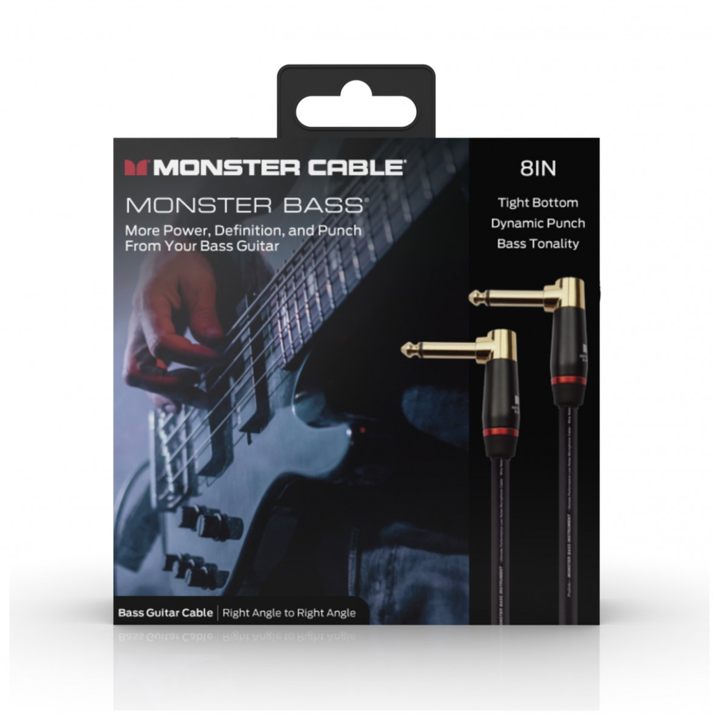 Monster Cable Classic Angled Angled 8IN/20.3CM Instrument Cable