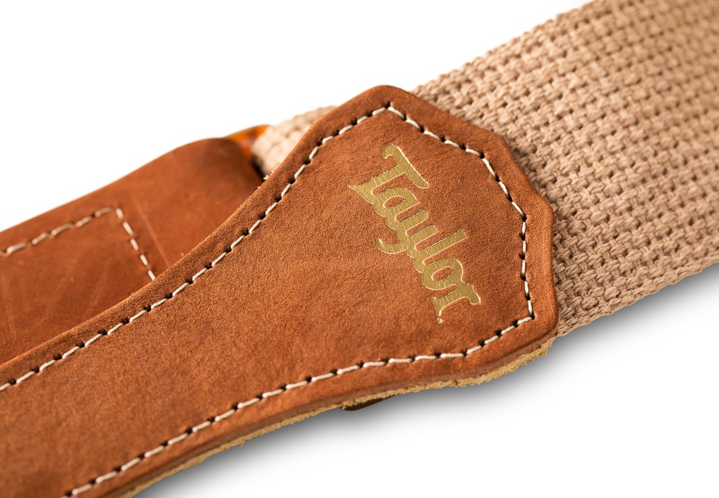 Taylor GS Mini Strap,Tan Cotton,2",Amber Buckle