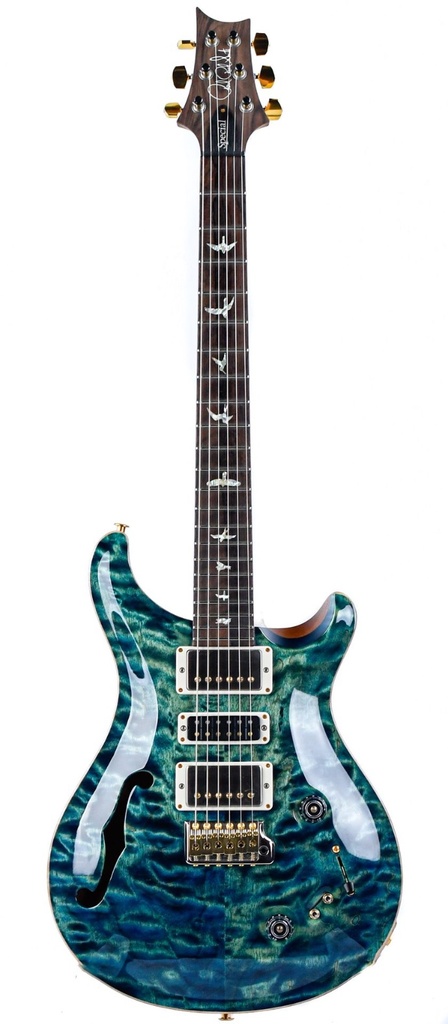 PRS Special 22 Semi Hollow Wood Library Quilt River Blue 10 Top 2021