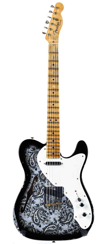 Fender Custom Shop 50s Telecaster Thinline Black Paisley Relic