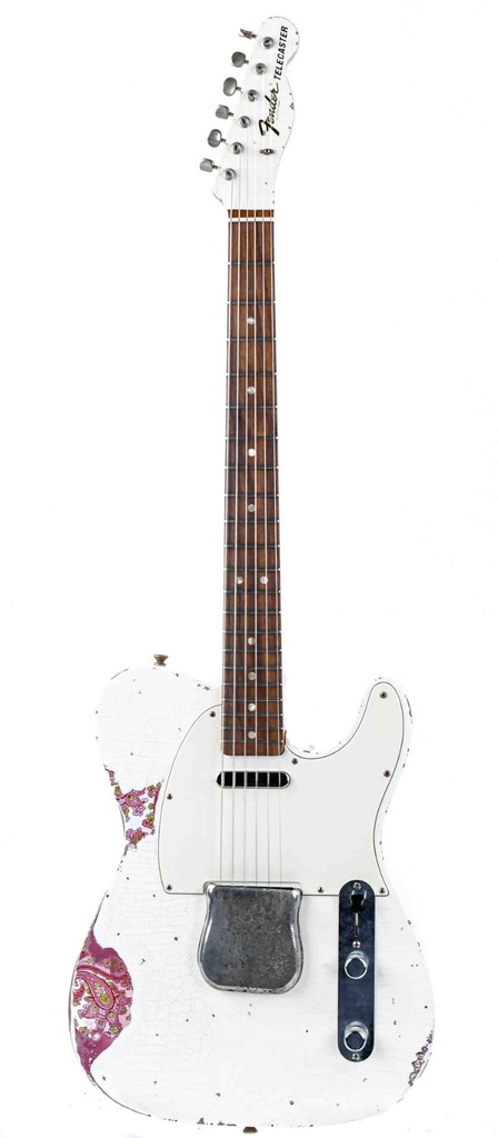 Fender Telecaster Olympic White Over Paisley Refinish 1967