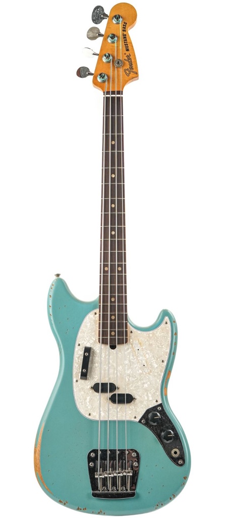 Fender JMJ Road Worn Mustang Bass Faded Daphne Blue