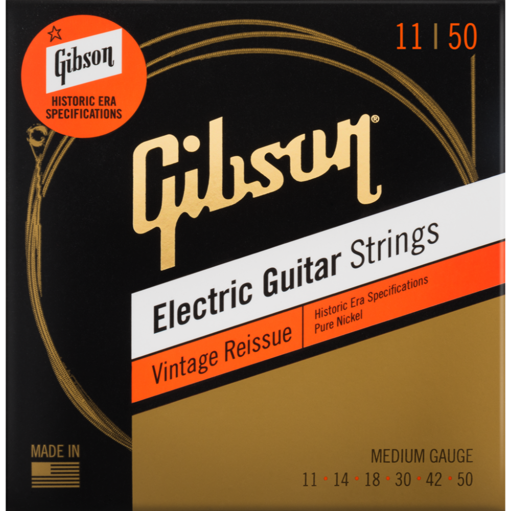 Gibson Vintage Reissue Electric Guitar Strings Pure Nickel 11-50