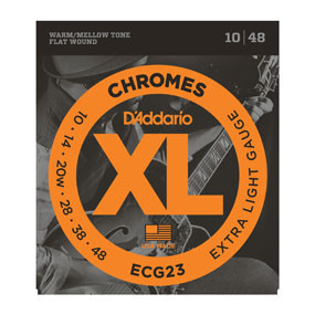 D'Addario ECG23 Chromes Flat Wound Extra Light 10-48