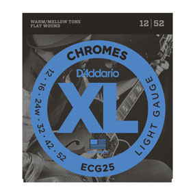 D'Addario ECG25 Chromes Flat Wound Light 12-52