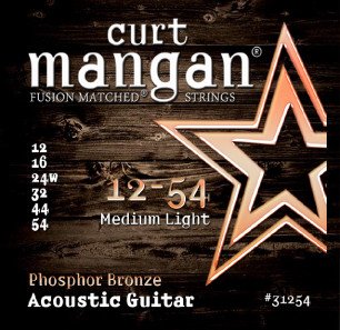 Copy of Curt Mangan 35004 12-54 PhB Coated Long Life gitaar snaren