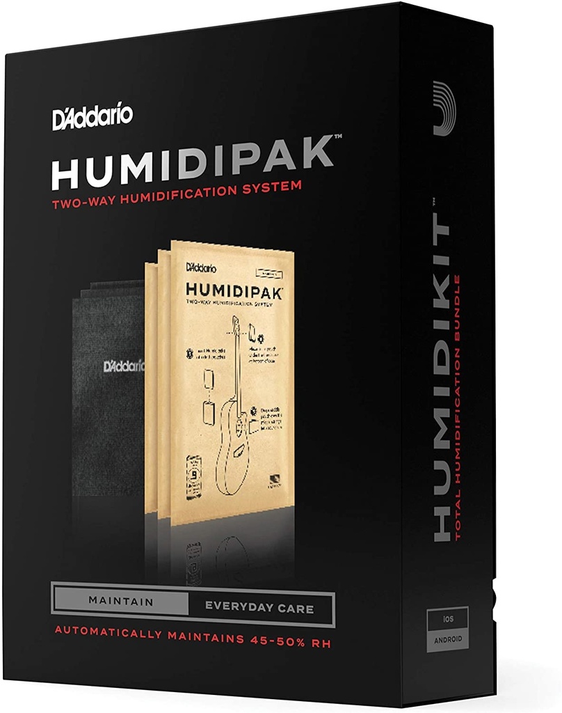 D'Addario Humidipak Two Way Humidification System