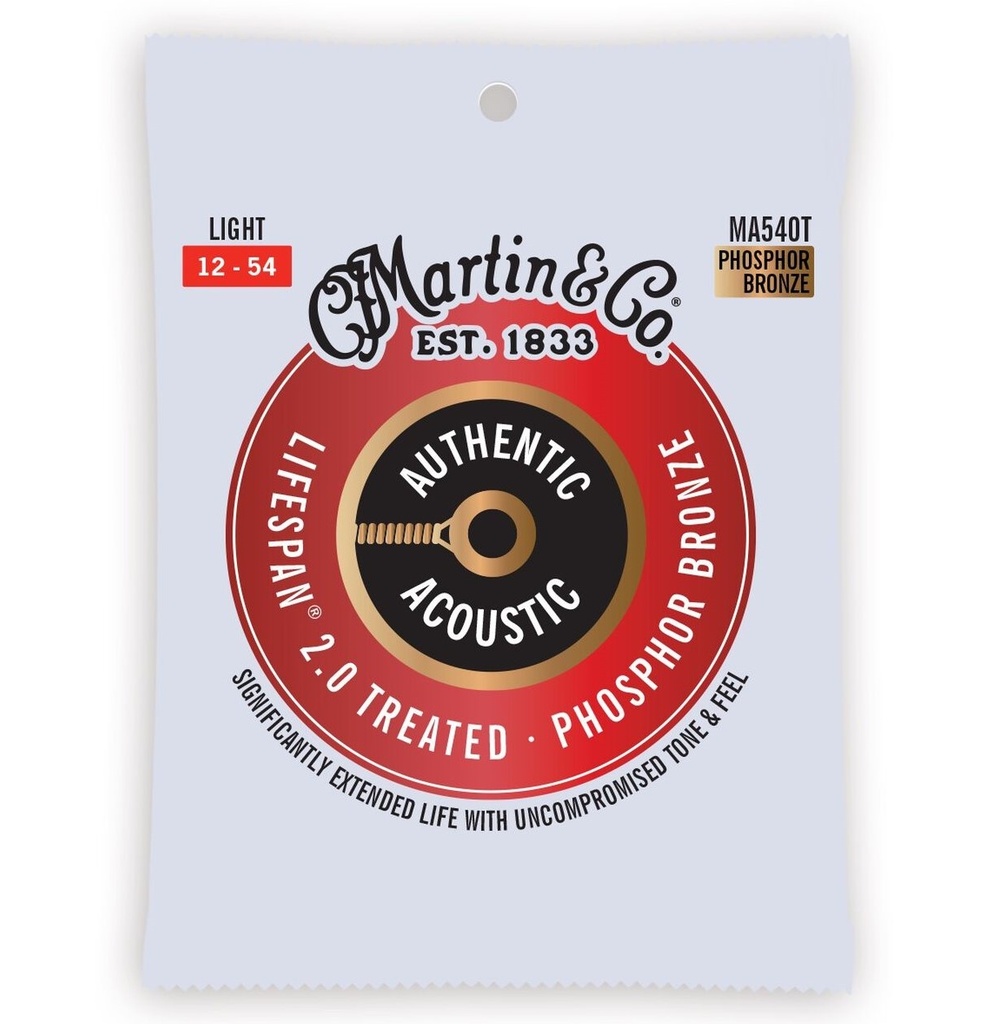 Martin Authentic Acoustic Strings Lifespan Light 0.12-0.54 MA540T