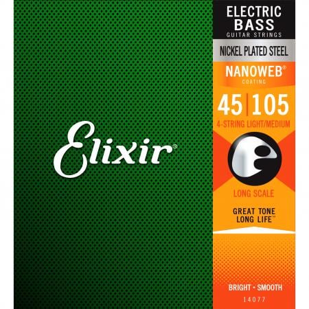 Elixir 14077 Electric Bass NPS Nanoweb Light-Medium 45-105