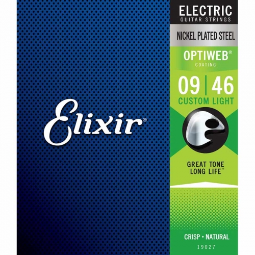 Elixir 19027 Electric Guitar NPS Optiweb Custom Light 9-46