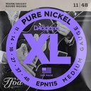 D'Addario EPN115 Pure Nickel Round Wound Electric Guitar Strings Jazz Rock 11-48