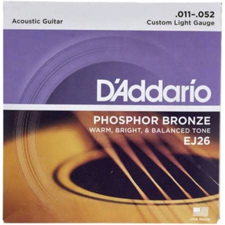 D'Addario EJ26 Phosphor Bronze 11-52