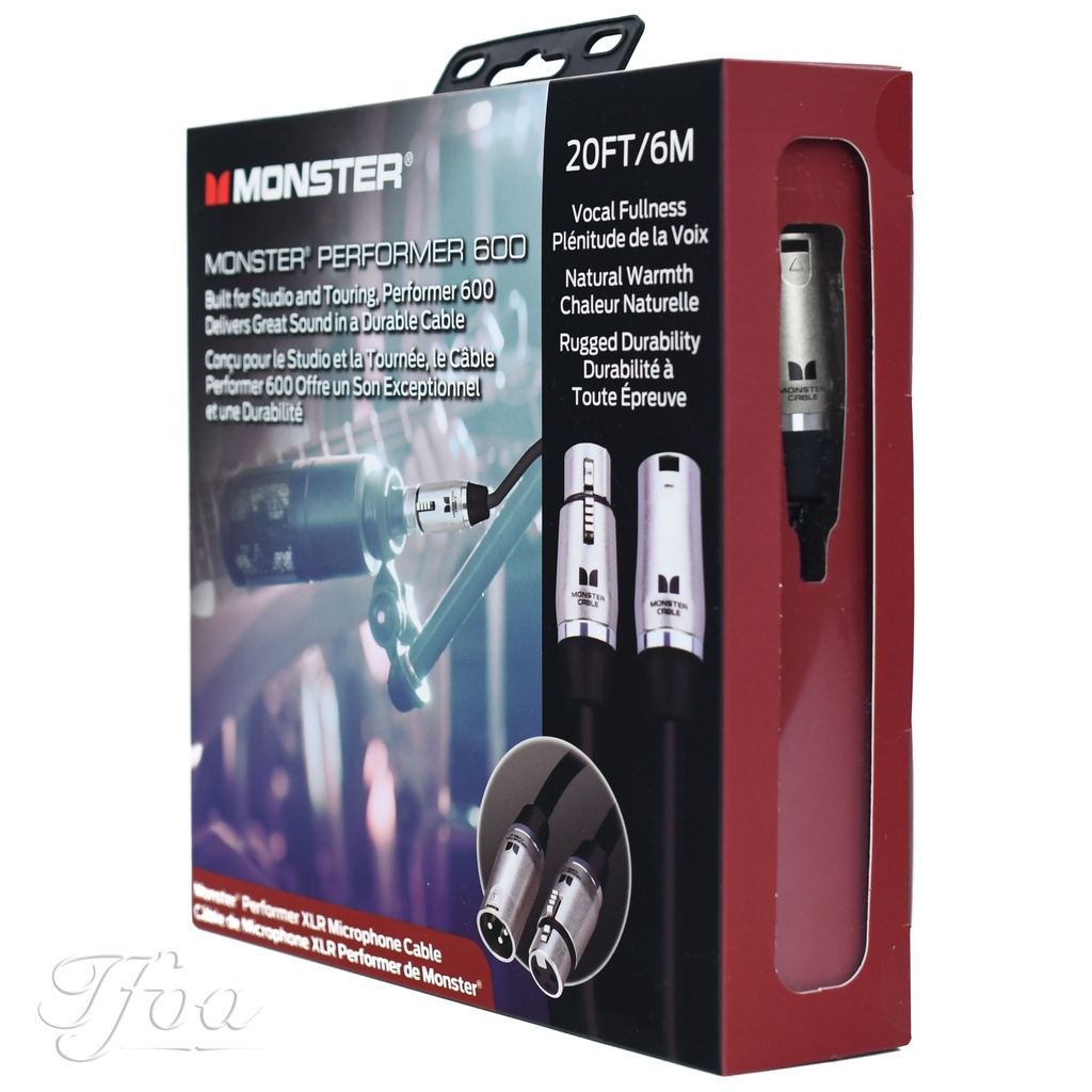 Monster Cable Performer 600 XLR 20FT/6M Microphone Cable