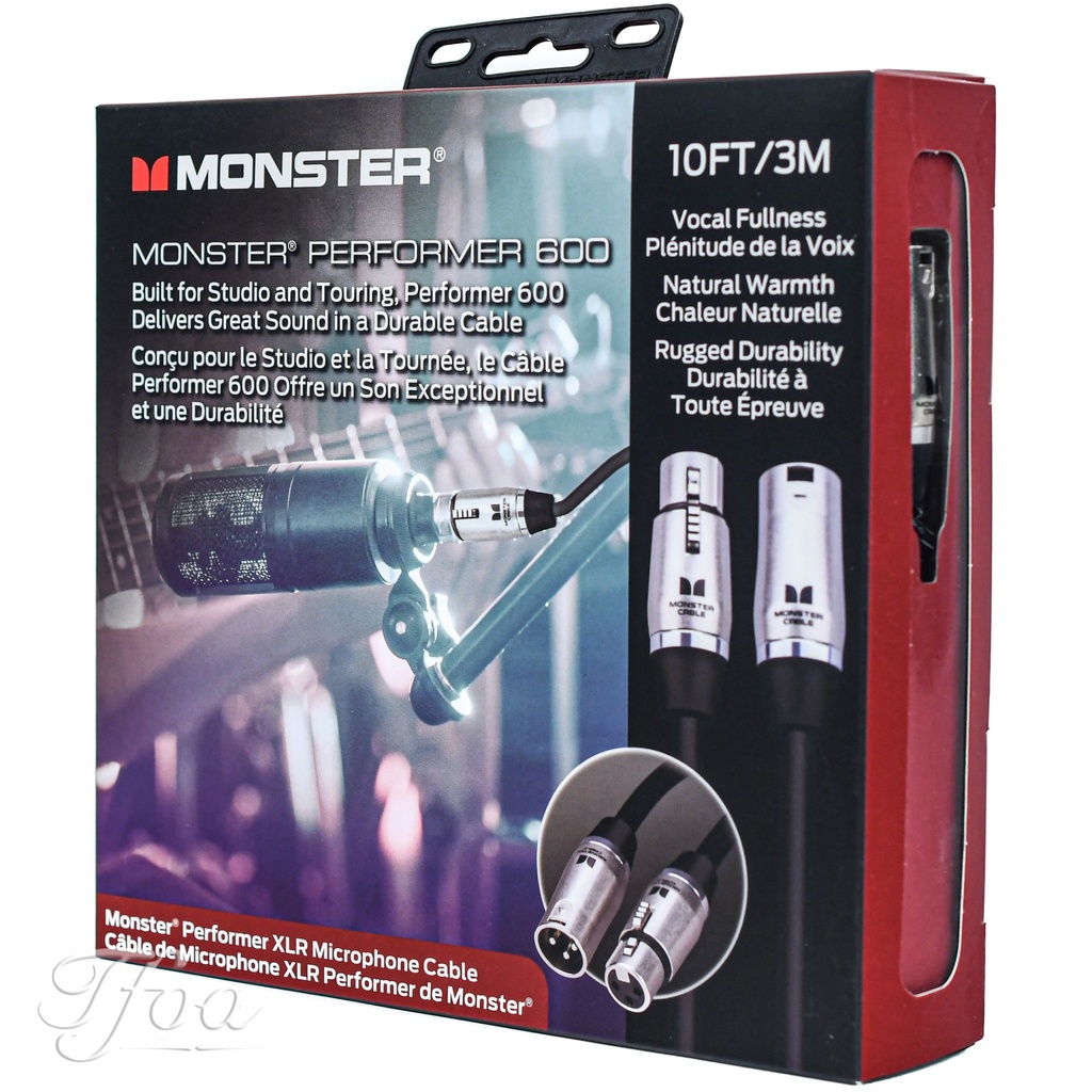 Monster Cable Performer 600 XLR 10FT/3M Microphone Cable