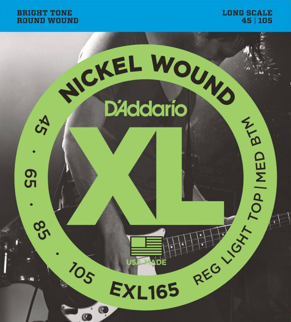 D'Addario EXL165 45-105 Nickel Wound Light/Med Long Scale