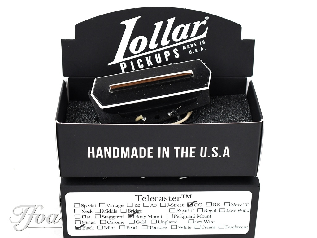 Lollar Telecaster Neck Charlie Christian Body Mount Black