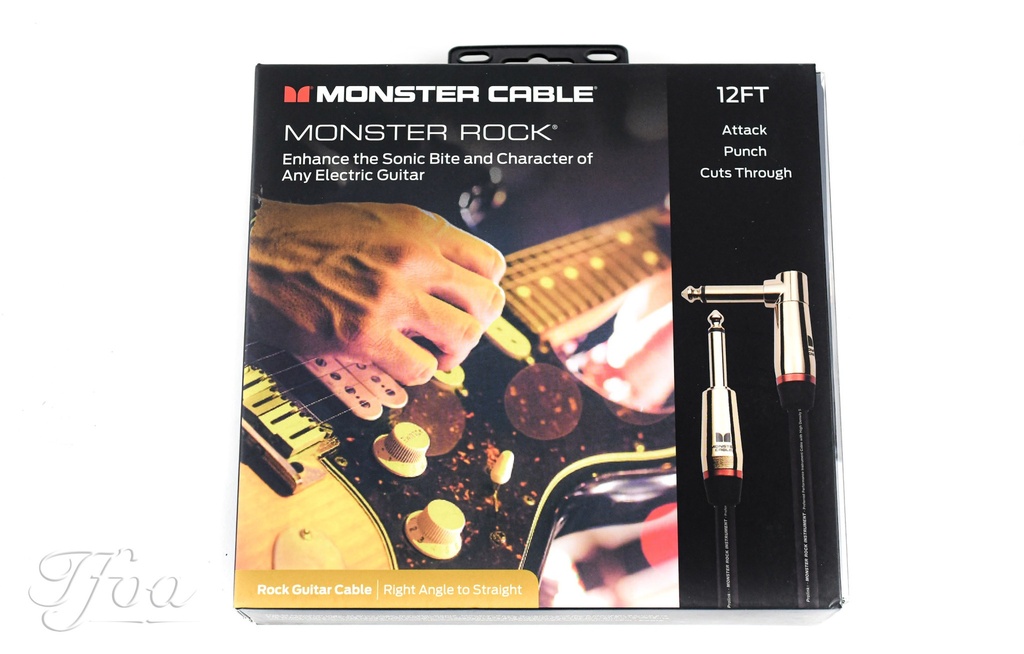 Monster Cable Rock 12ft Angled Straight 3.7m Instrument Cable