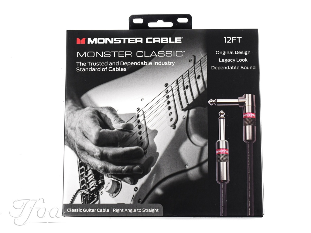 Monster Cable Classic 12ft Angled  Straight 3.7m Instrument Cable
