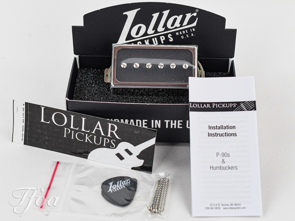 Lollar Novel 90 Bridge Nickel Matte Black