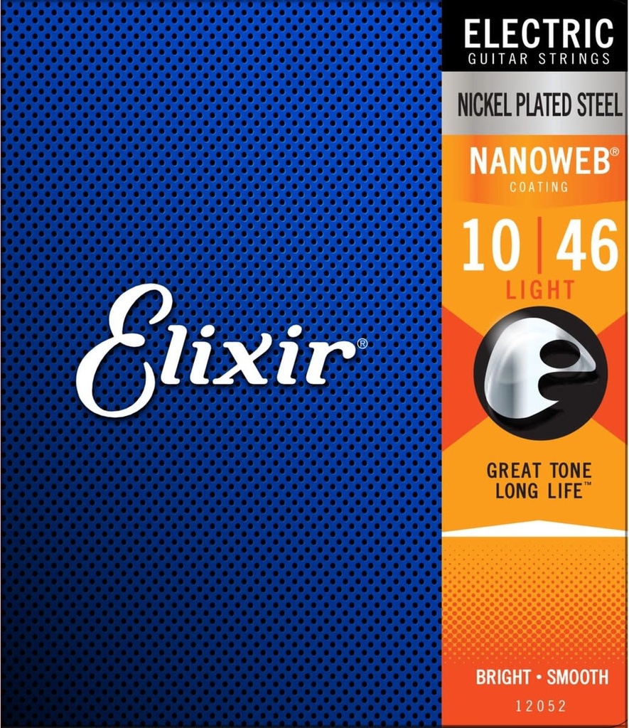 Elixir 12052 Nanoweb Electric Guitar Strings 010-046