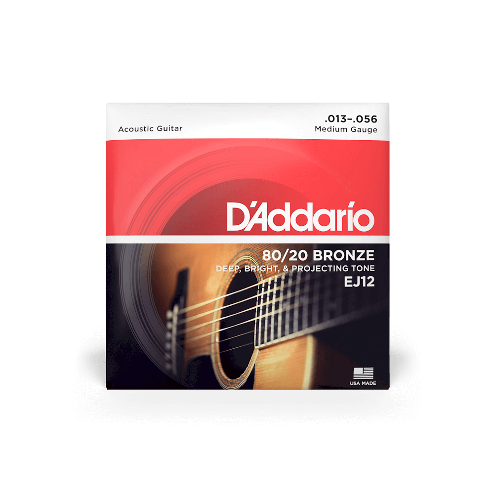 D'Addario EJ12 Medium - 80/20 Bronze