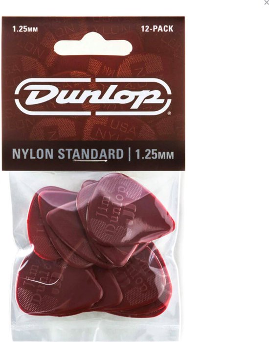 Dunlop Nylon Standard 12-Pack 1.25mm